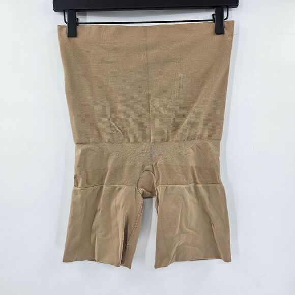 Spanx assets shapewear shorts belly support 1x tan brown - Picture 1 of 3